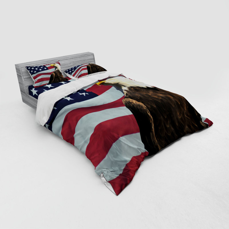 Eagle Polyester Striped Duvet Cover, Queen Duvet Cover + 3 Additional Pieces