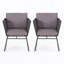 Chaise de patio avec coussin (ensemble de 2)