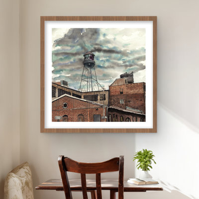 Château d'eau à Williamsburg - reproduction encadrée mate pour la décoration