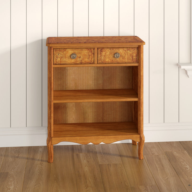 Alaba 89 cm H x 75 cm W Solid Wood Standard Bookcase