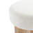 15.8" H Modern Upholstered White Ottoman with Storage