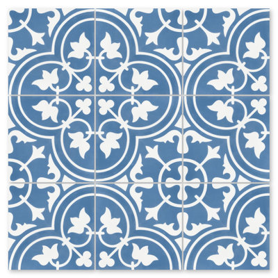 Tulips 8" x 8" Cement Patterned Wall & Floor Tile