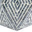 Bureau à café hexagonal noir et blanc, 16 x 14 x 18 po, support à plantes noir / blanc bord de mer