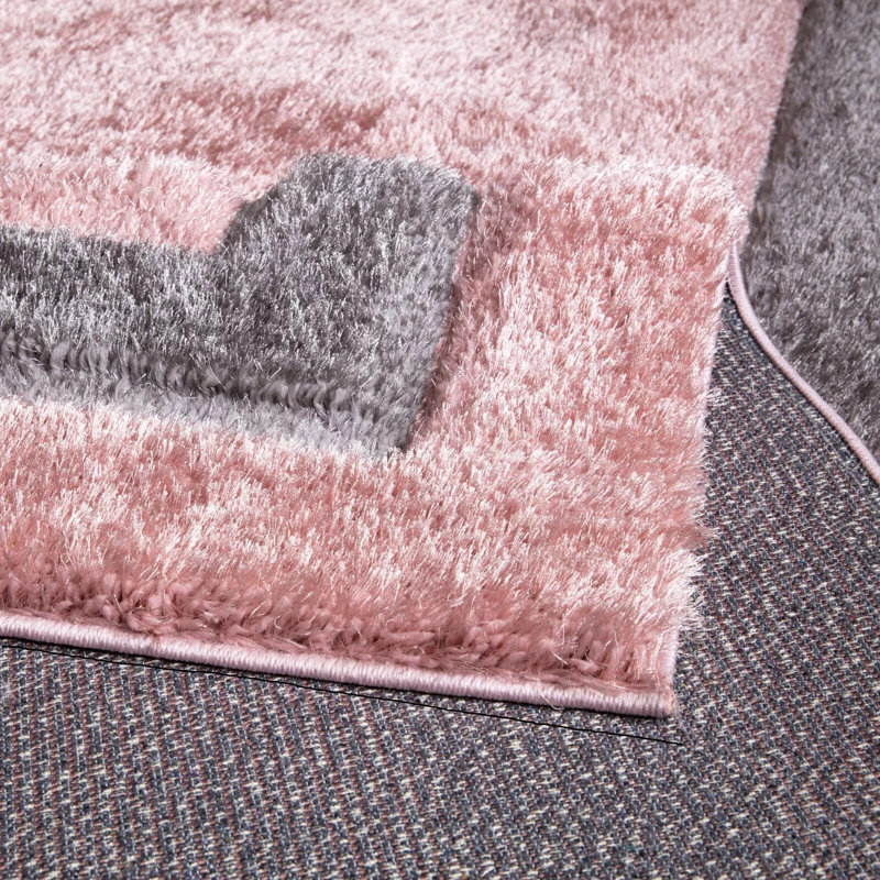 Solid Colour Shag Area Rug, Rectangle 160 x 230cm