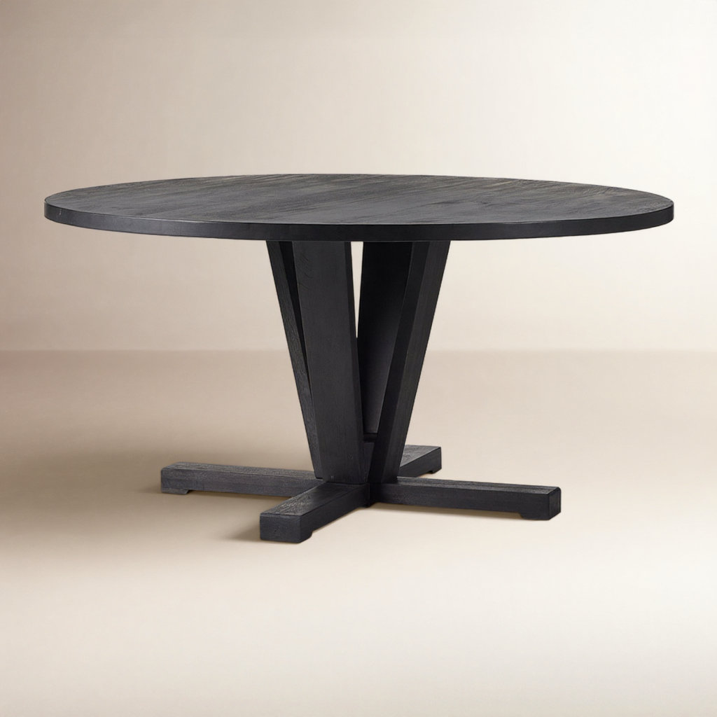 Darryn 60'' Round Dining Table, 30" H x 60" W x 60" L, Flint Black