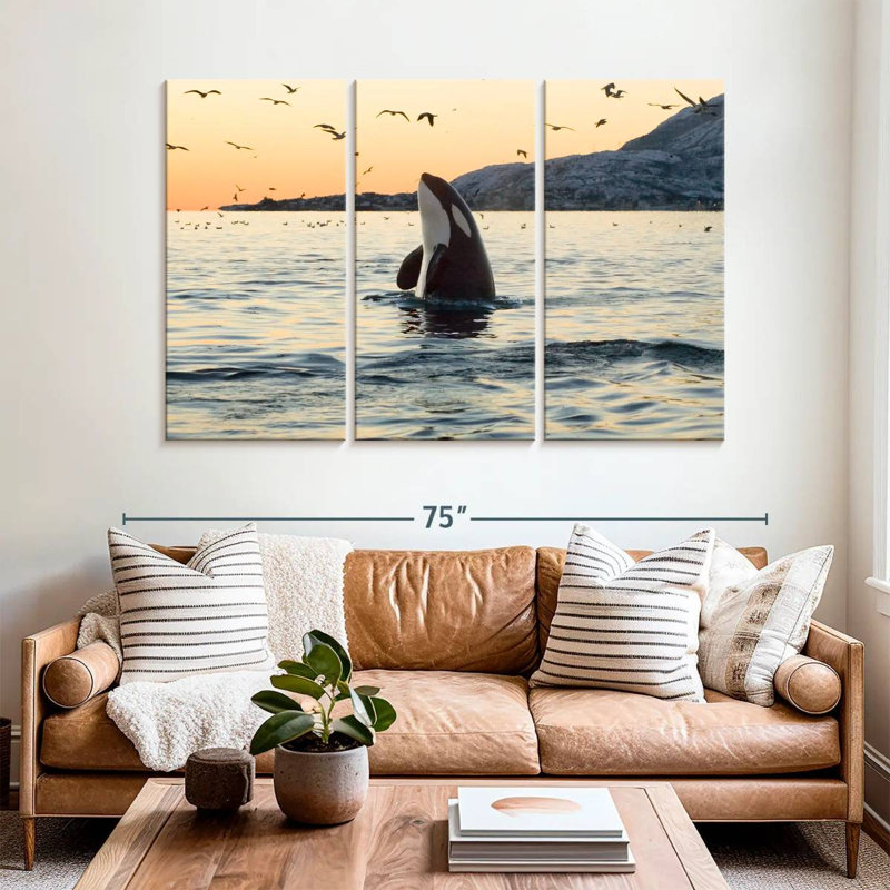 Spyhopping Orca Whale, 42" H x 65" W