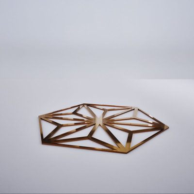 Hampton Decorative Fretwork Acrylic Wall Panels, Small, 11 3/8"W x 13 1/8"H x 1/8"T, Bronze Mirror