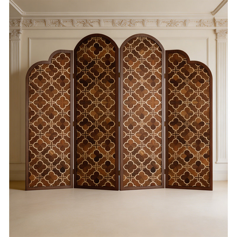 Paravent de chambre à coucher Qoiqisha, 4, H 78,7 po x l 70,9 po x P 1,5 po