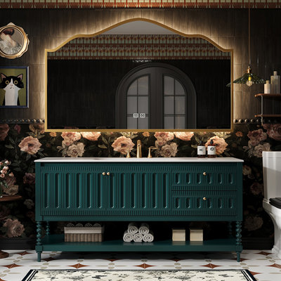 Bathroom cabinet American retro style
