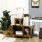 Cat Tree with Litter Box Enclosure, Hammock and Scratching Posts Pad