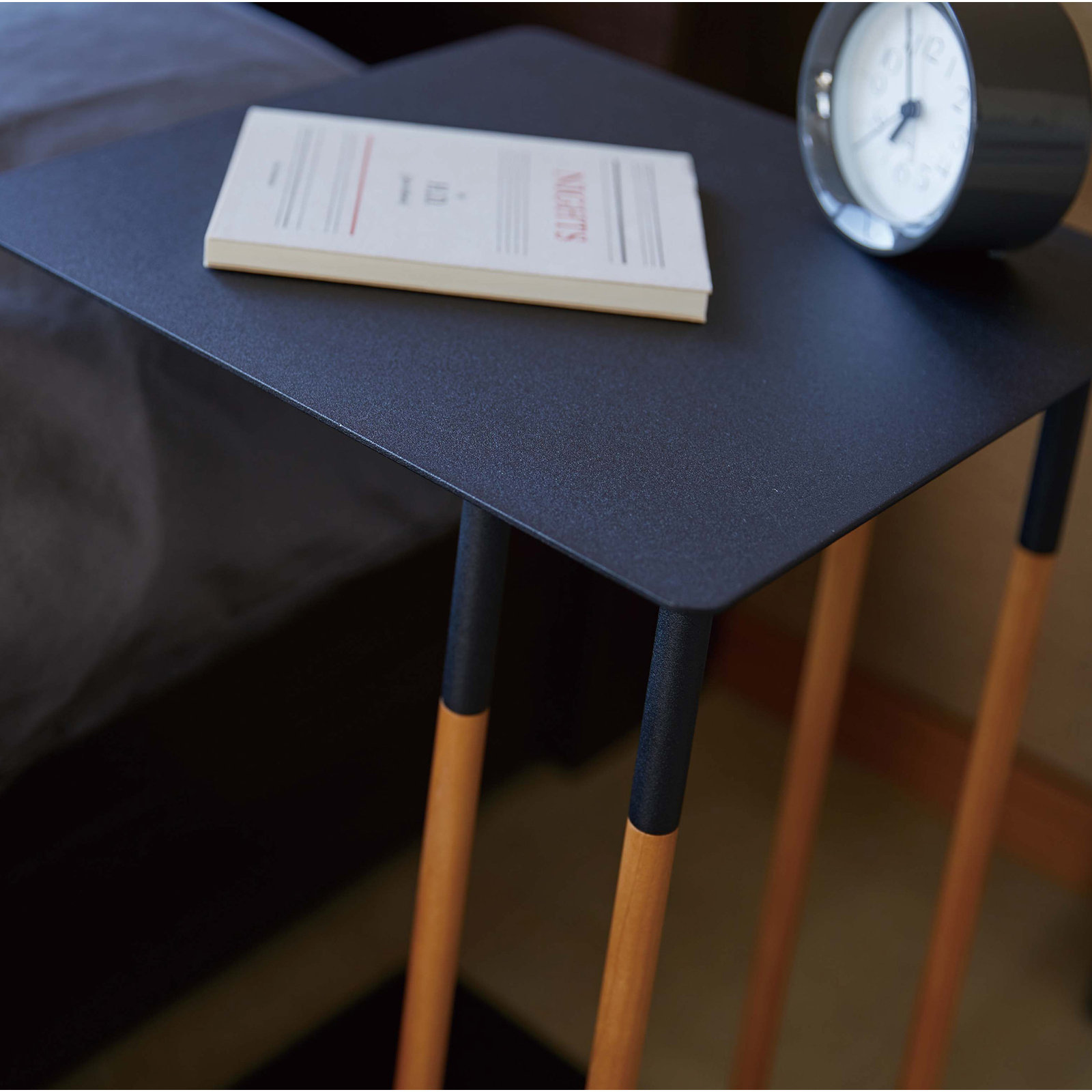 Plain 14" Walnut End Table, Black