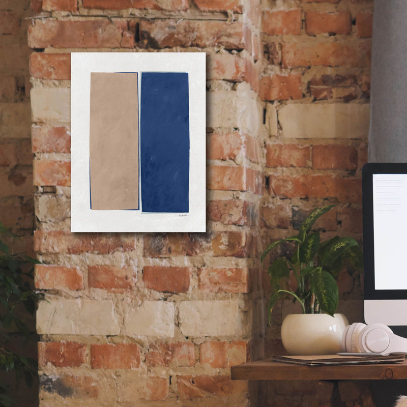 «Monolithe 2 bleu» par Mike Schick, art mural sur toile