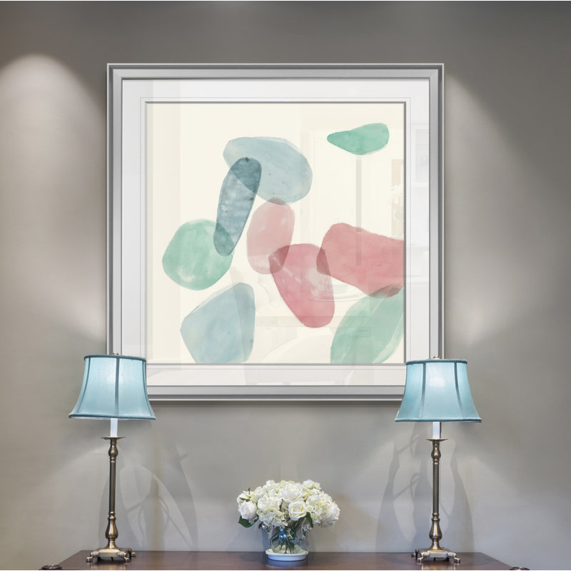 « the the lights i », peinture, H 16 po x l 16 po x P 1,5 po, Encadrement argenté