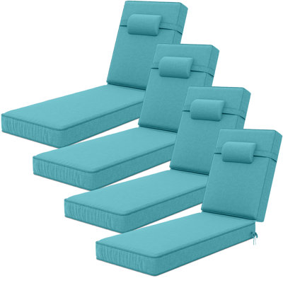 80" X 26" X 4" Outdoor Olefin Chaise Lounge Cushions(Set Of 4)