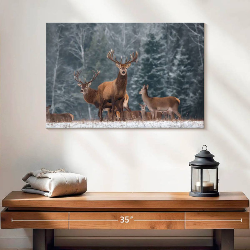 Cerf d'hiver Brampt, H 16 po x l 24 po