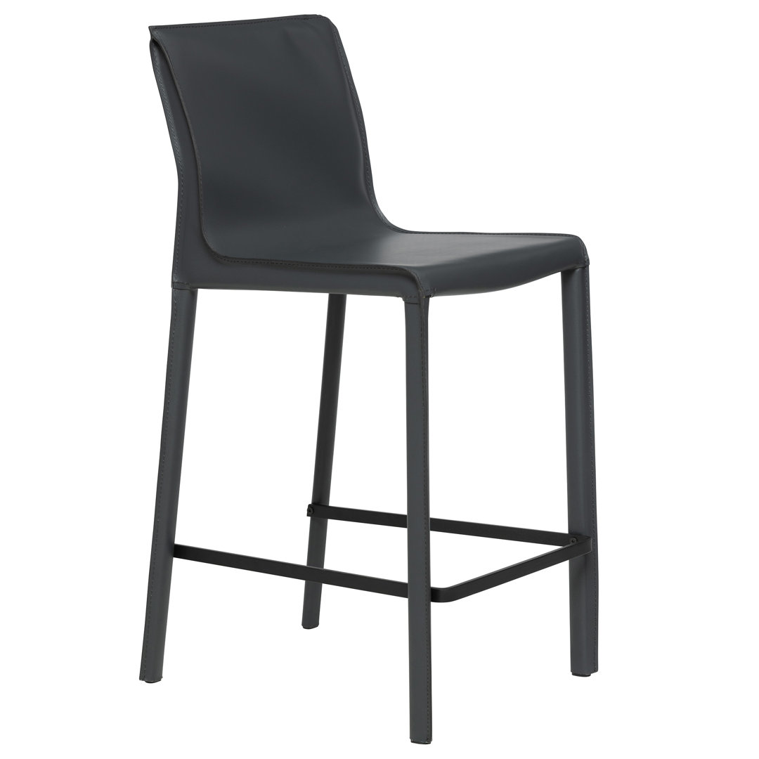 Upholstered Counter Stool with Metal Frame Orren Ellis 