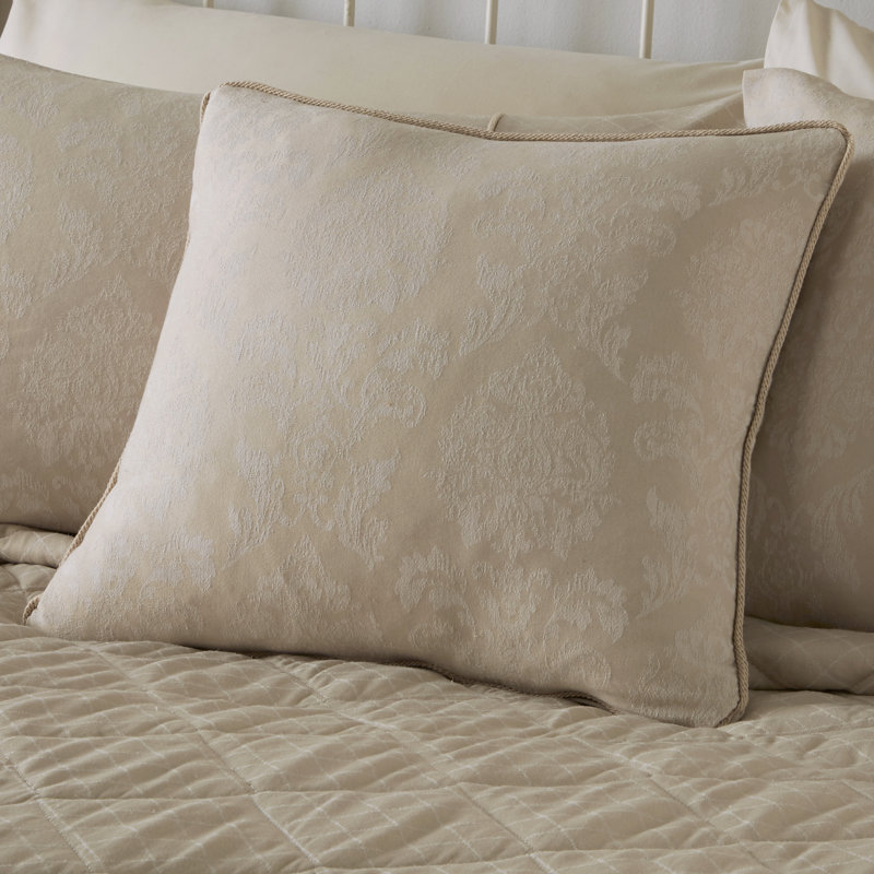 Thuan Damask Rectangular Lumbar Cushion Cover, Soft Gold