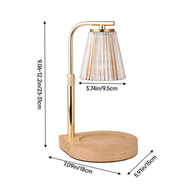 Wood USB Table Lamp