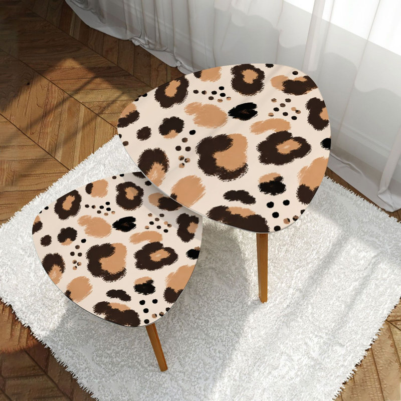 Ensemble de 2 tables basses gigognes Triangle