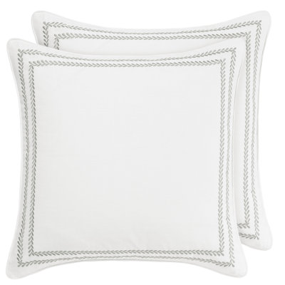 Laura Ashley Stitched Vine Leaf Pair Sham
