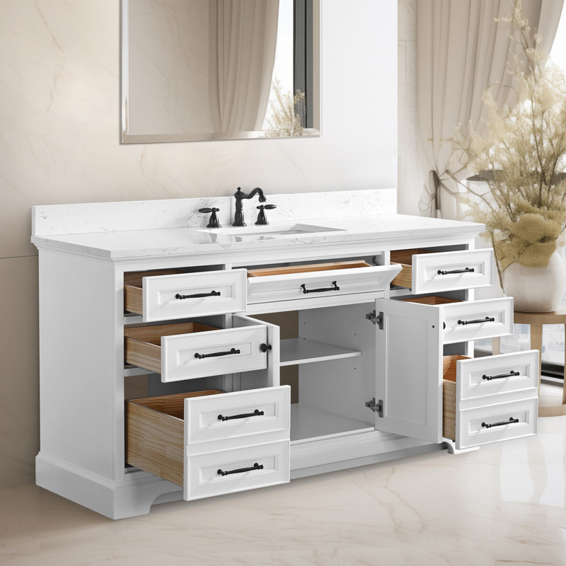 Ensemble de meuble-lavabo simple 60 po Aanayah, Blanc