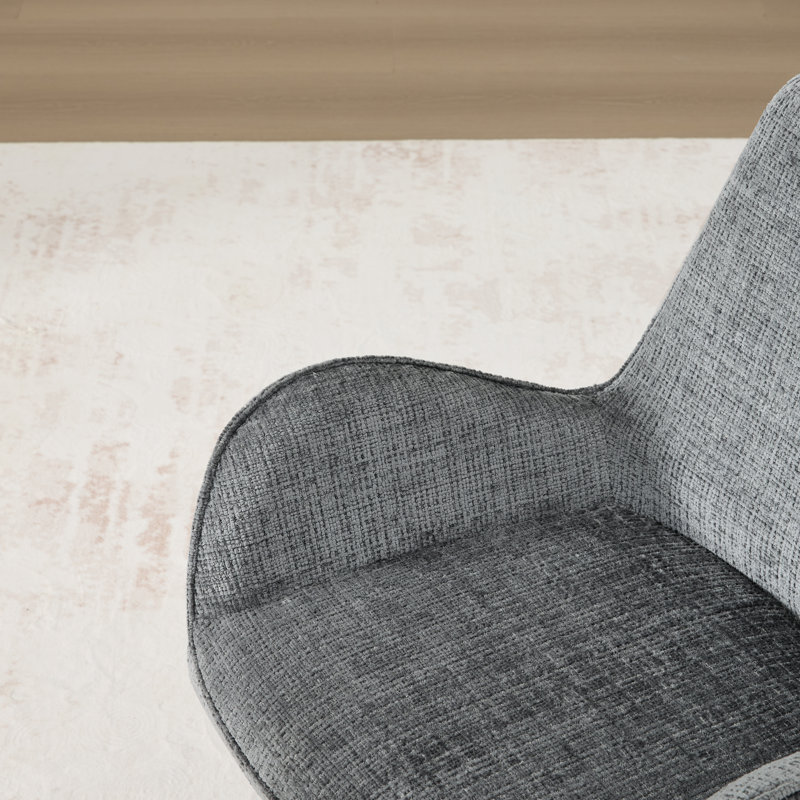 Chaises de salle à manger rembourrées en chenille, chaises de cuisine modernes avec dossier, chaises de salle à manger latérales en tissu avec pieds en métal pour le restaurant de la salle à manger de cuisine