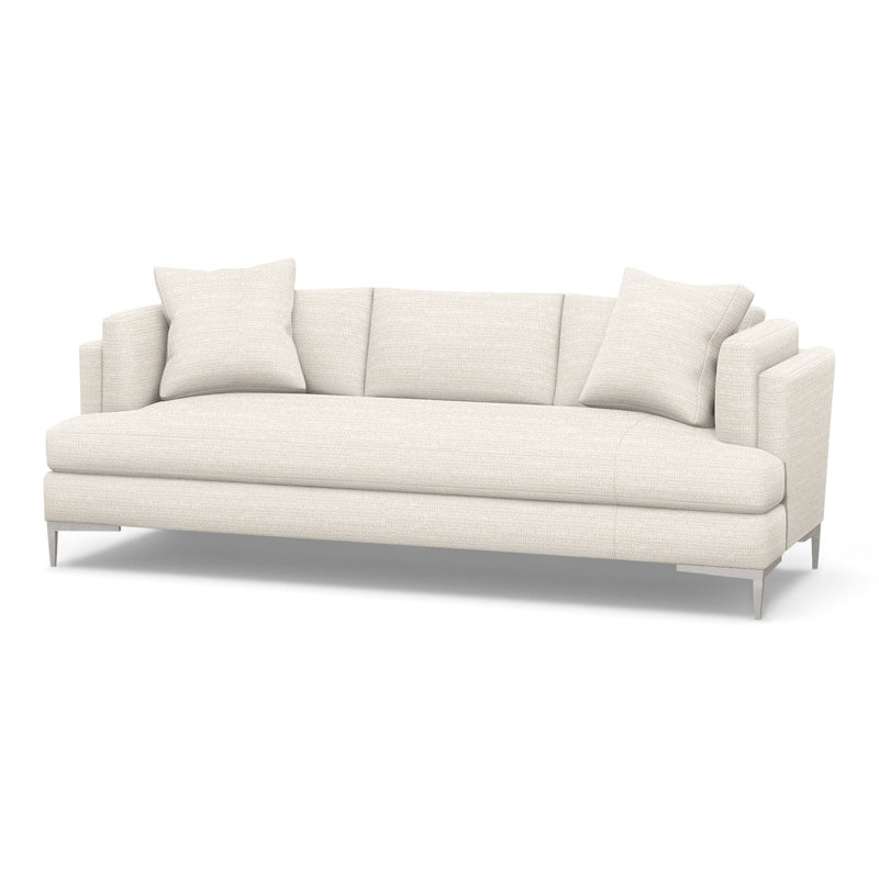 Aiden Upholstered 90.5'' Sofa, Stainless Steel, Perigold In The Loop Sea Salt