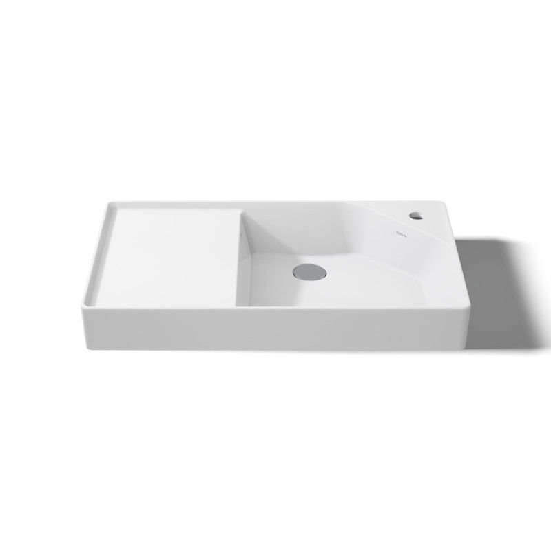Spacité 30 po Dessus de meuble-lavabo en argile réfractaire avec lavabo carré intégré