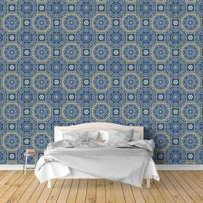 Adhésif mural l 144 po x l 100 po Floral Collocations