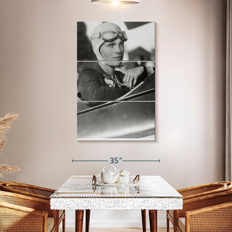 Keiri Amelia Earhart In Boston Training Plane, 38" H x 24" W