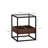 17.72" Modern Coffee Table Side Table With Storage Shelf