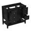 Meuble-lavabo 36 po sans lavabo, base d'armoire seulement, une armoire et trois tiroirs, noir