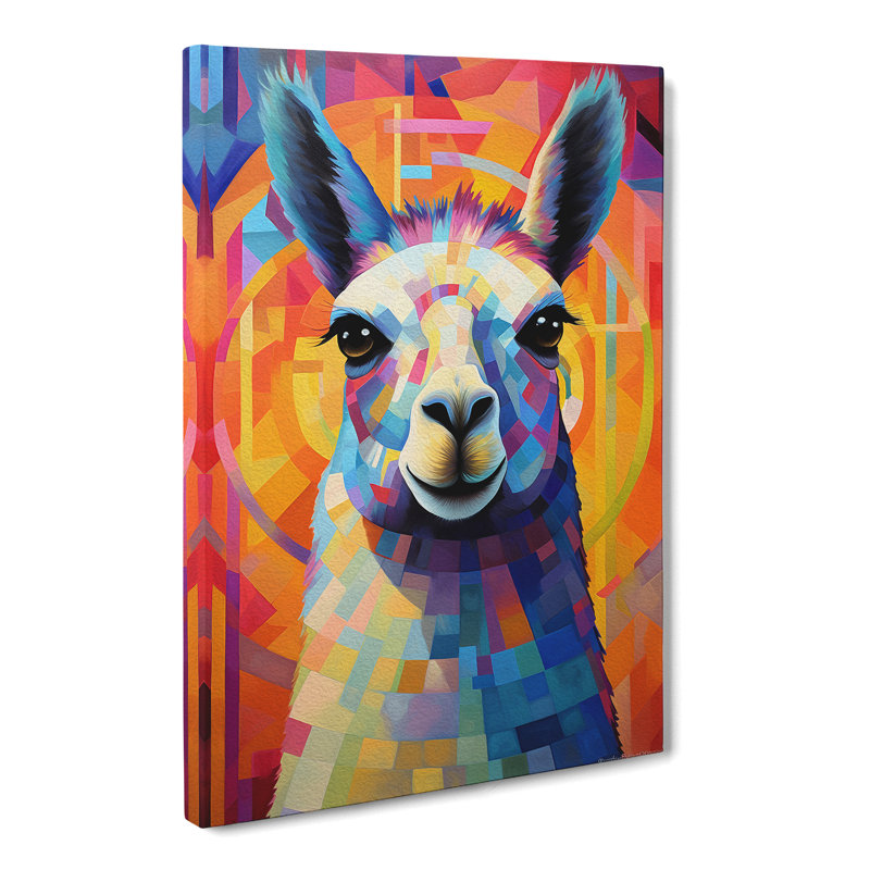 Llama Constructivism No.3 - Wrapped Canvas, 50cm H x 35cm W x 3cm D