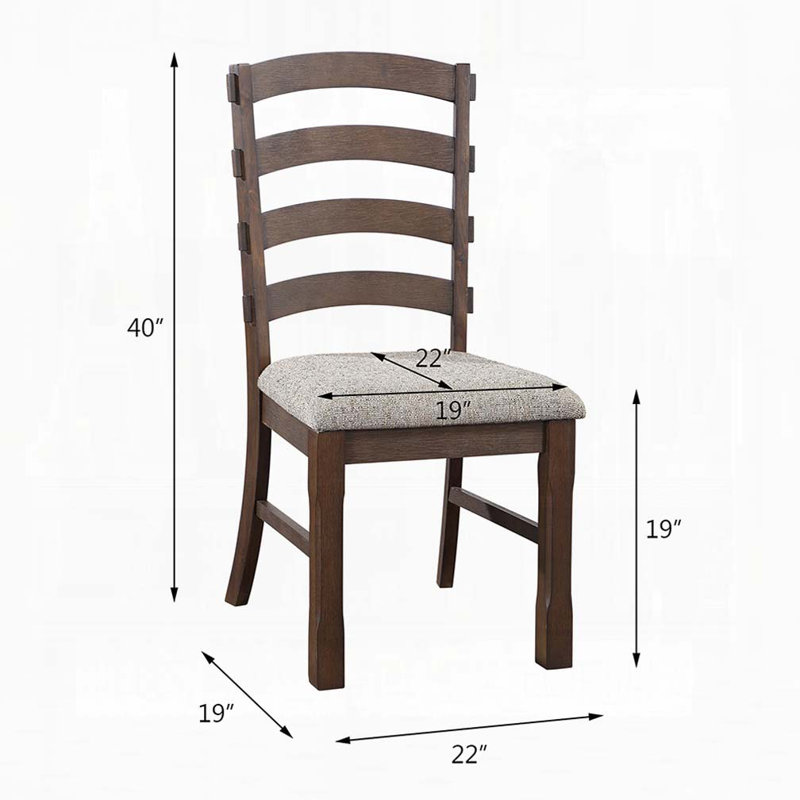 Chaise rembourrée à structure en bois