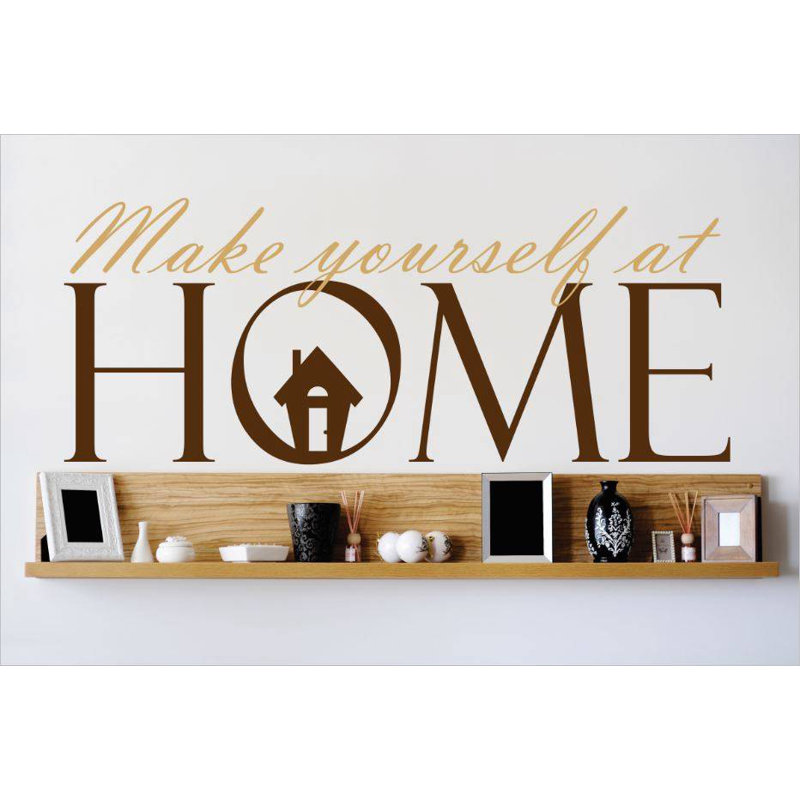 Décalcomanie murale hoot lessive, H 12 po x l 30 po x P 0,16 po, Noir