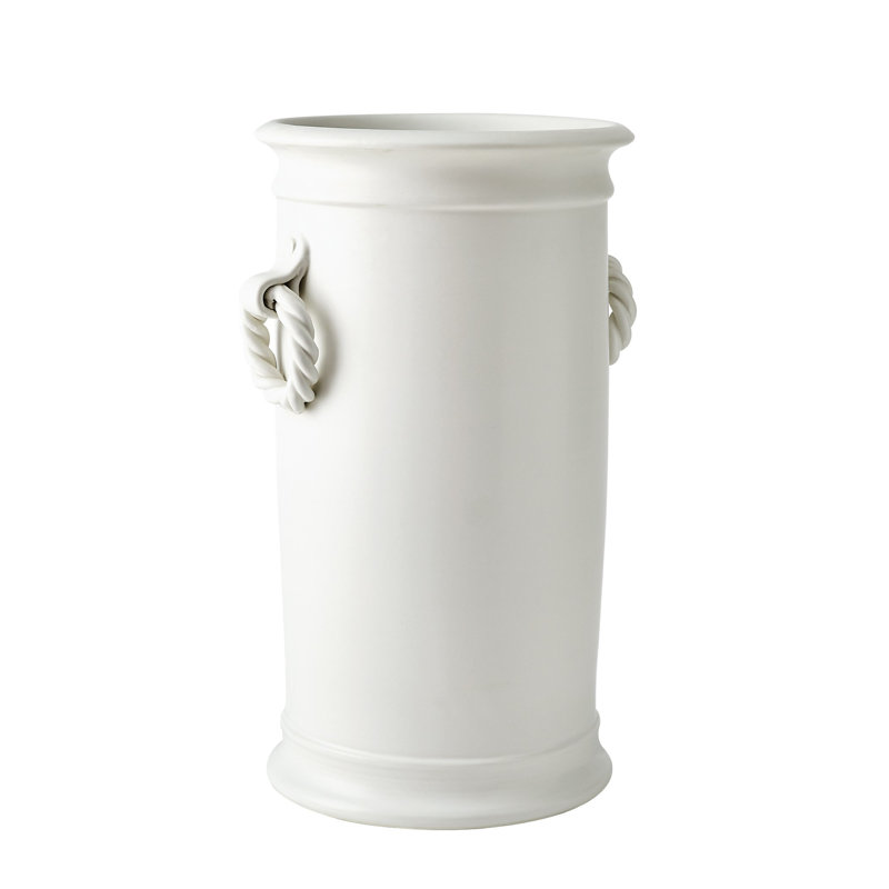 Rope Handle Vessel-Terracotta, Ceramic / Porcelain, White
