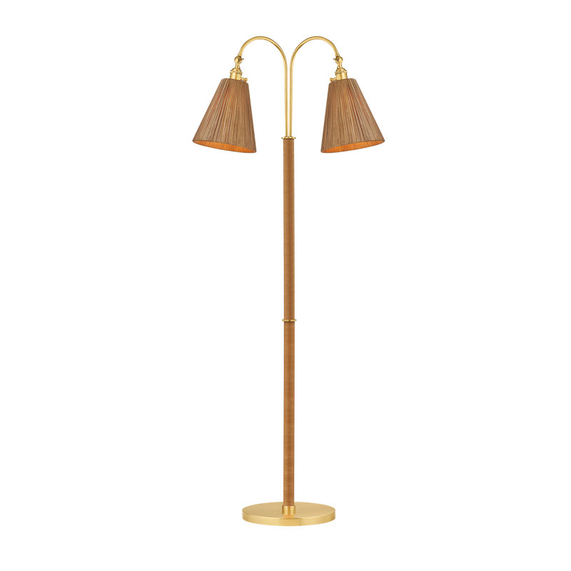 Lampe sur pied Ruthin en laiton vieilli