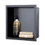 Niche de douche encastrée en acier inoxydable noir mat-1840968230