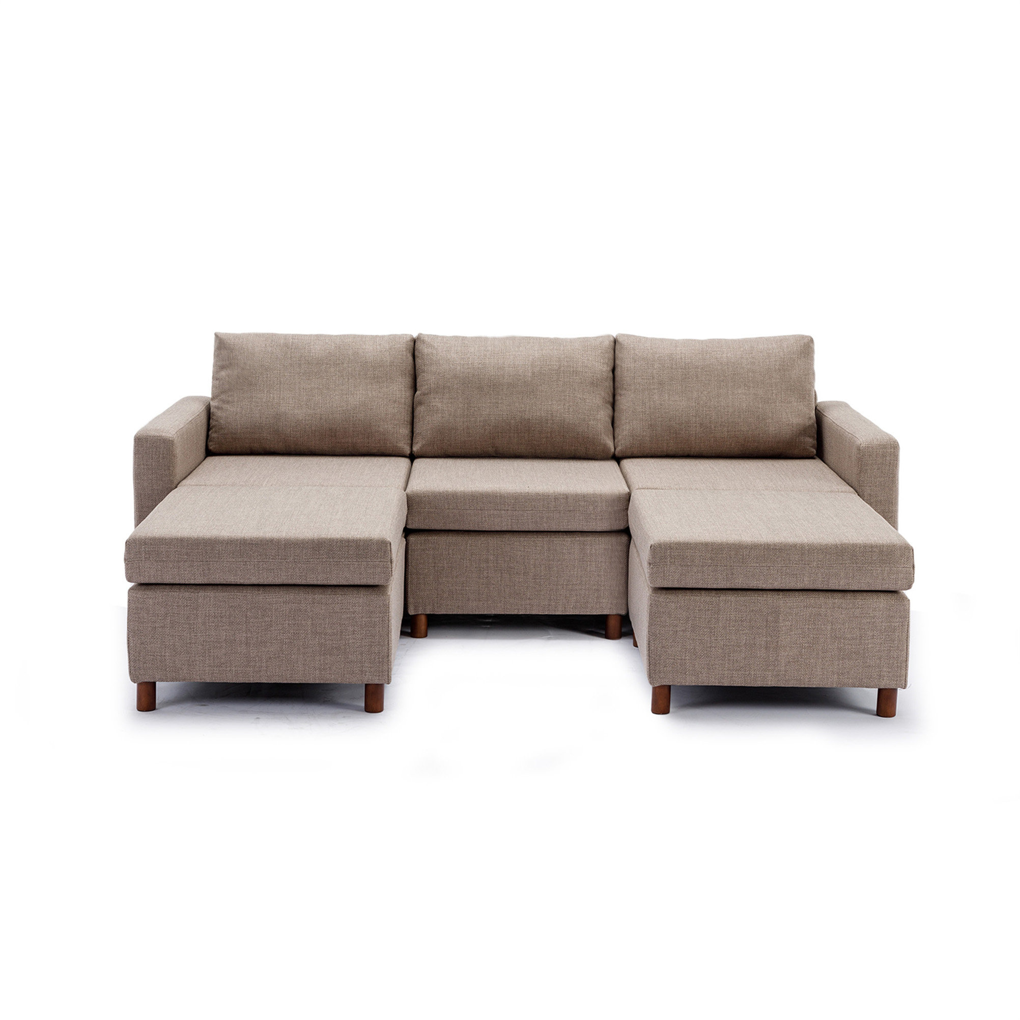 Module Section Sofa Latitude Run® 3 Seat Module Sectional Sofa Couch With 2 Ottoman ...
