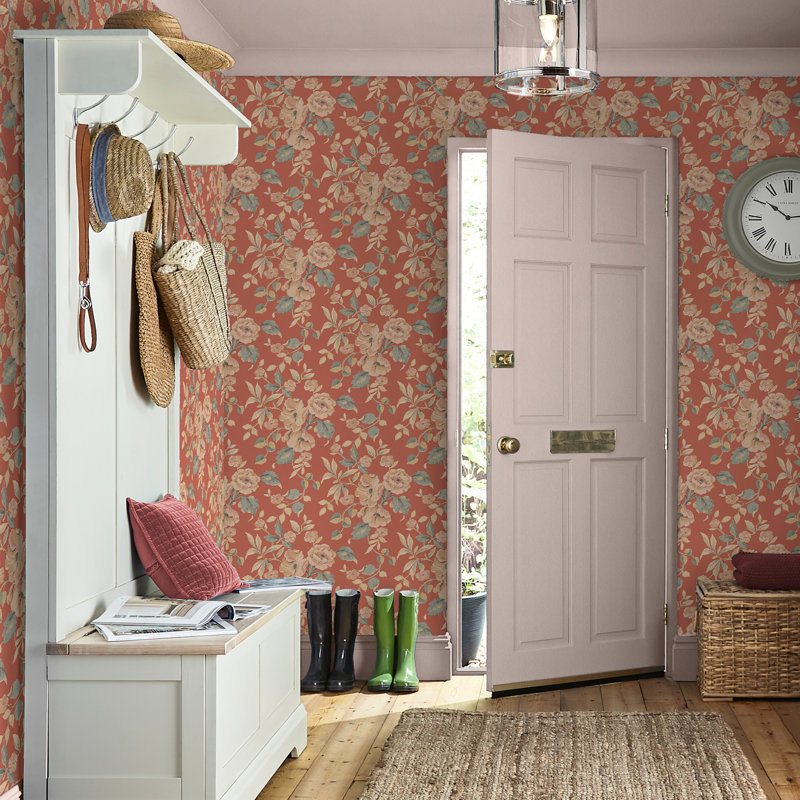 Papier peint Laura Ashley Alyworth, Rouge