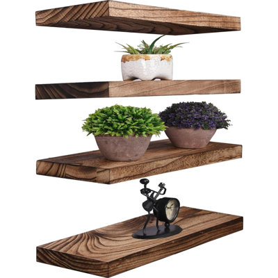Cordario 4 Piece Wood Floating Shelf