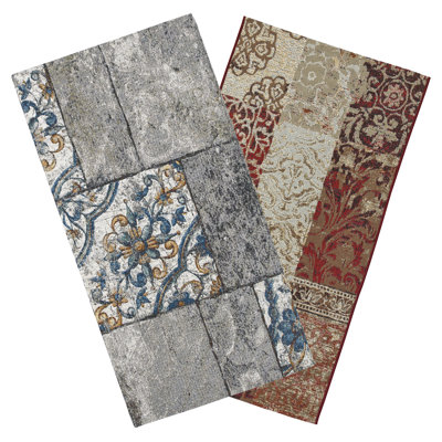 Pottsville Patchwork Flatweave Area Rug