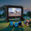Inflatable Movie Screen, Inflatable Projector Screen with Portable Storage Bag, 16:9 Easy Set Up Movie Projection for Outdoor Backyard, Home Theater, Theme Party