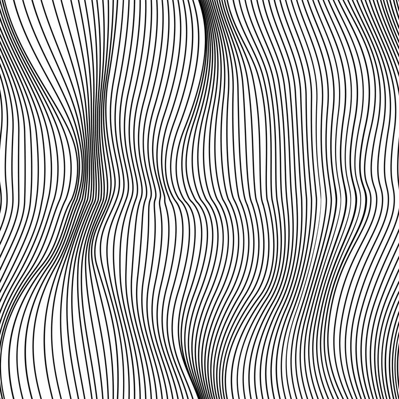 Abstract Wave Shape - Wrapped Canvas Graphic Art, 12" H x 12" W  
