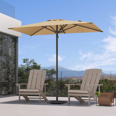 Parasol de table semi-automatique pour l'extérieur