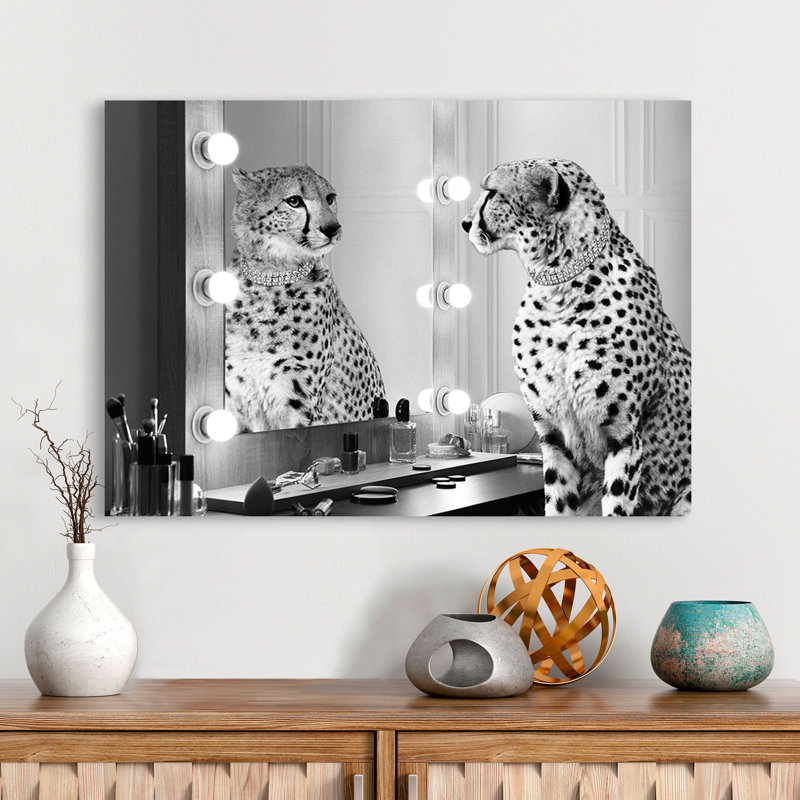 Wild Beauty (BW) by Julian Lauren - Wrapped Canvas Print, 70cm H x 100cm W x 4cm D