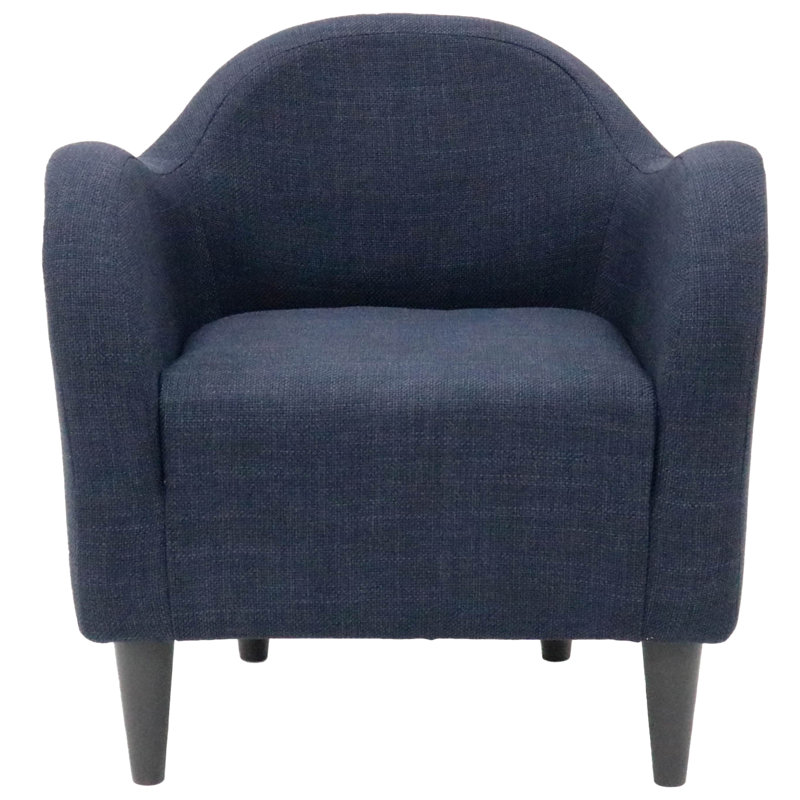 Reider Upholstered Armchair, Navy Polyester Blend