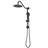 Matte Black Metal Dual Shower - 10" Rain And Handheld Adjustable Head With Strong Water