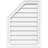 Half Octagon Top Left Surface Mount Non-Functional Brickmould Sill Frame PVC Gable Vent-43319656
