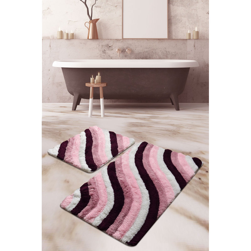 Ensemble de tapis pour salle de bain 2 pièces Diny
